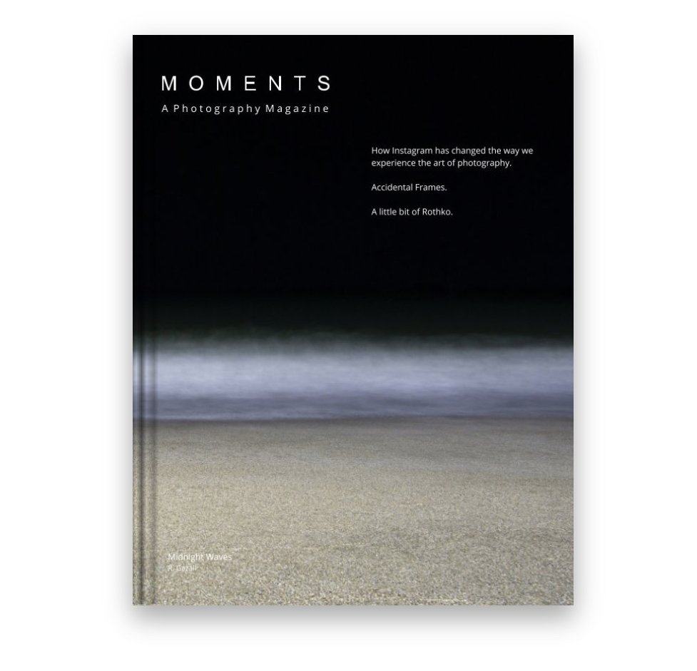 Moments Mag, a photography zine. Moments zine front page issue No.1