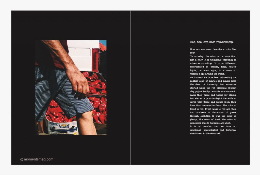 Moments Mag, a photography magazine and blog, issue No.2 , sample page